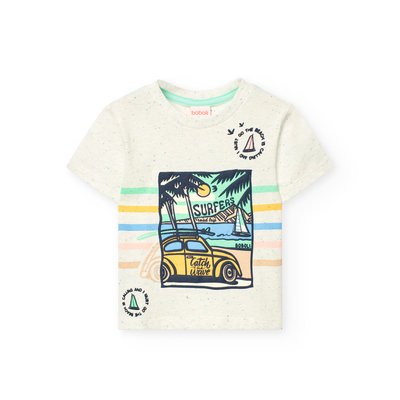 T-shirt en coton avec dessin frontal BOBOLI