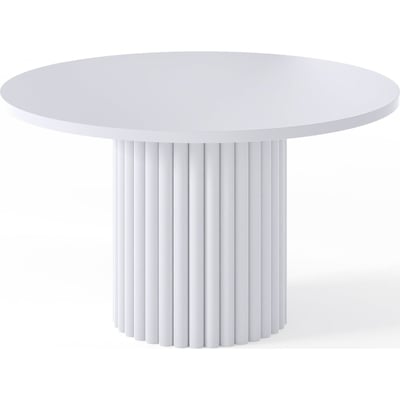 Table basse ronde métal piètement cannelé RECOLLECTION