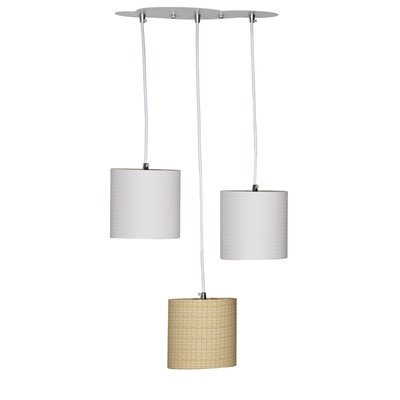 Suspension Lumineuse Trio Plafonnier en coton SAUTHON