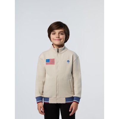 Sweat zippé avec écusson upcyclé NORTH SAILS