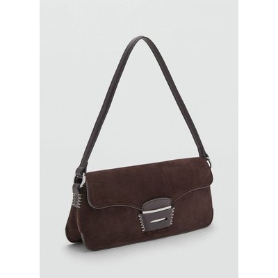 Sac porté épaule en daim MANGO