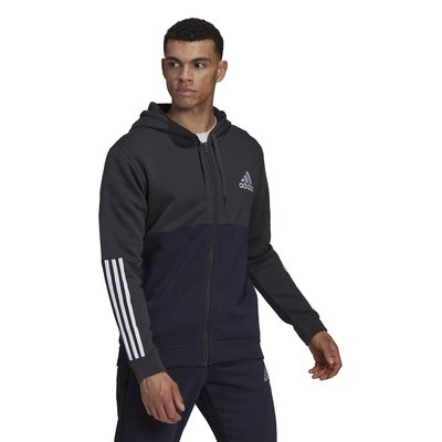 Kapuzensweatjacke mit Reissverschluss, Colorblock-Design adidas Performance