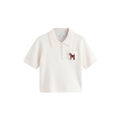 Polo en maille de laine à manches courtes NEXT