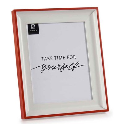 Cadre photo mural ou à poser blanc et rouge 20x25cm WADIGA