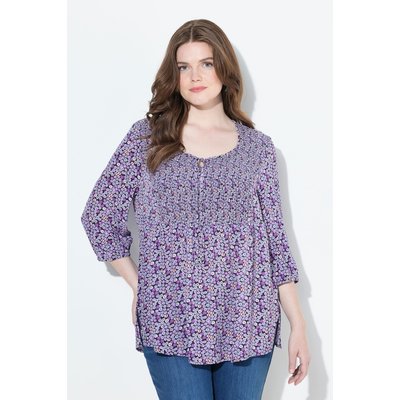 Blouse smockée, motif à fleurs ULLA POPKEN
