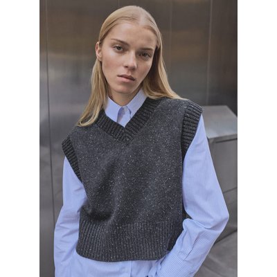 Gilet maille col V MANGO