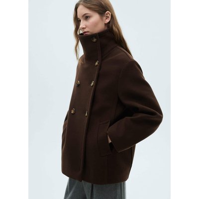 Manteau court laine vierge MANGO
