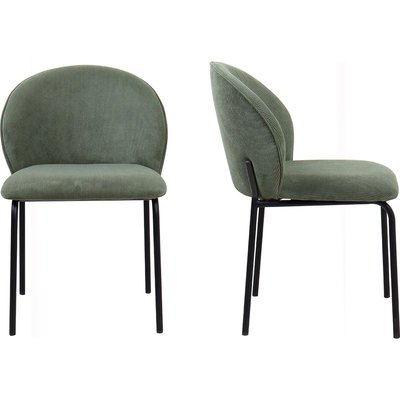 Lot de 2 chaises de salle à manger en velours côtelé - NOE HOMIFAB