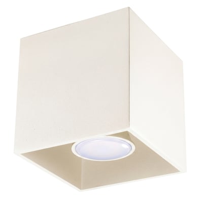 Plafonnier Aluminium Beige GU10 1 Quad EDEN