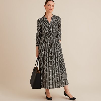 Graphic Print Midaxi Dress ANNE WEYBURN