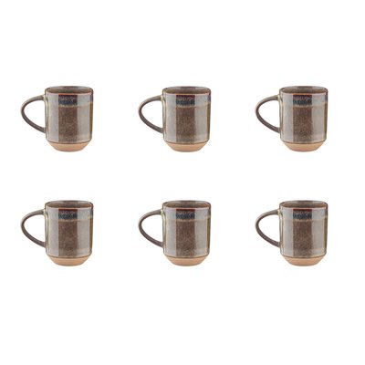 Lot de 6 mugs en grès, GENESIS BJORN