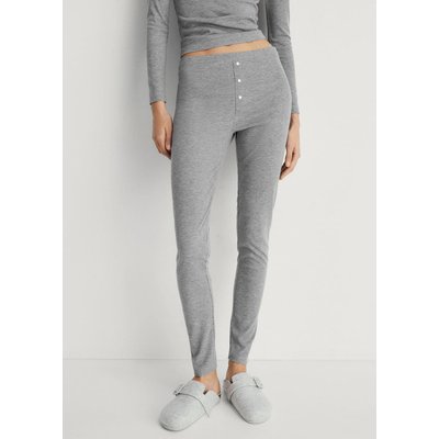Pantalon maille côtelée long MANGO