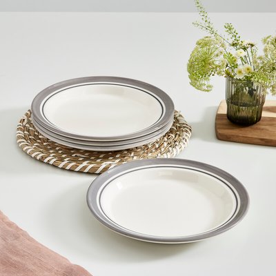 Set of 4 Potter's Stripe Dinner Plates PORTMEIRION