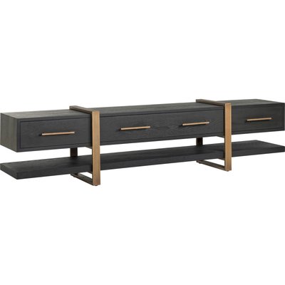 Meuble TV en bois, 3 tiroirs, Cambon RECOLLECTION