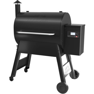 Barbecue pellet Pro 780 noir sur chariot, grille haute 76x18 cm, grille basse 76x48 cm TRAEGER