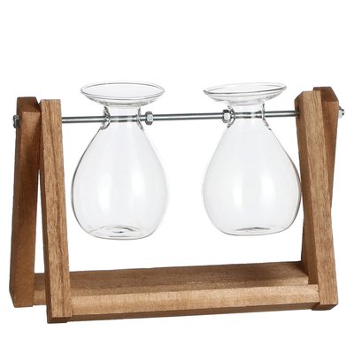 Soliflores X2 suspendus sur support bois PIER IMPORT