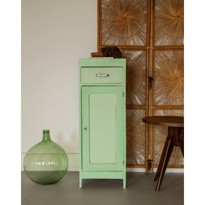 Garde-manger champêtre teint vert Guy N°55 - Bon état DEBONGOUT