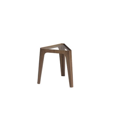 Table d'angle triangulaire en verre noyer ANGEL CERDA