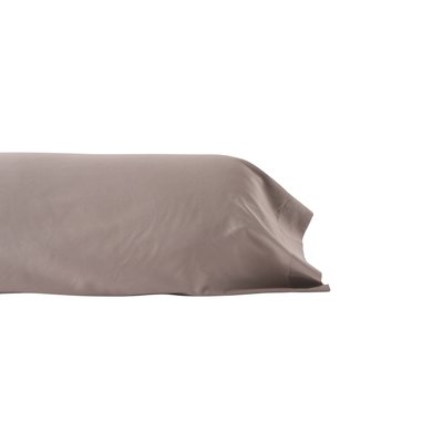 Taie de traversin satin de coton AURA CARRE BLANC