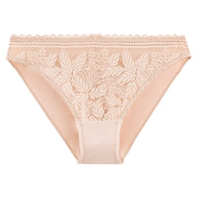 Slip Signature en dentelle et microfibre, JEANNE LA REDOUTE COLLECTIONS
