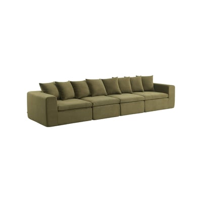 Canapé modulable tissu chenille 5 places MOVI SWEEEK