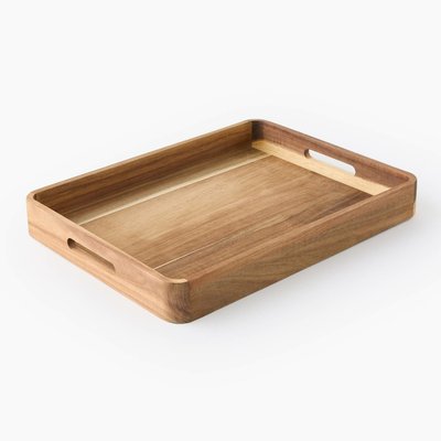Plateau 37x28cm, bois d'acacia MONOPRIX