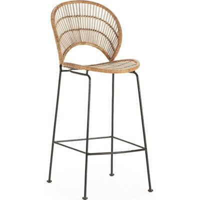Chaise de bar en osier et métal RECOLLECTION