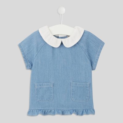 Blouse manches courtes à col en coton BIO BOUT'CHOU
