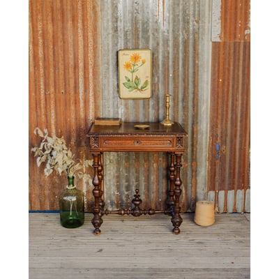 Table d'appoint en bois Francine N°1674 - Bon état DEBONGOUT