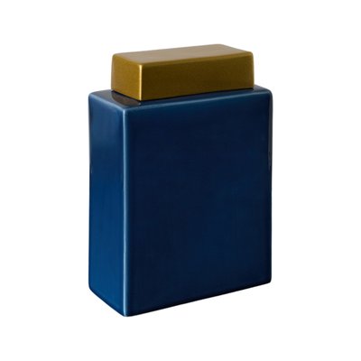 Boîte céramique déco bleu 24 cm - SIRINE CAMIF