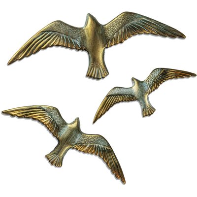 Décoration murale en polyester Oiseaux en vol Modèle 1 HANAH HOME