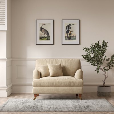 Emeline Soft Brushed Snuggle Chair with Castor Legs ÉDITÉ