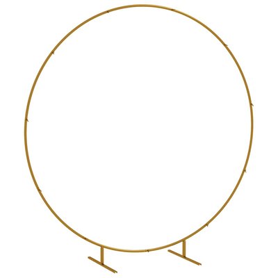 Arche décorative - arche de mariage - dim. 222L x 60l x 224H cm - acier doré OUTSUNNY