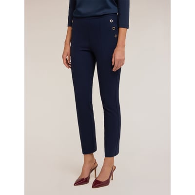 Pantalon regular avec motif œillets MOTIVI