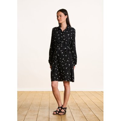 Robe courte col chemise et manches longues LA FEE MARABOUTEE