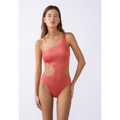 Maillot de bain 1 pièce découpe côte irisé LUMINEUX ETAM