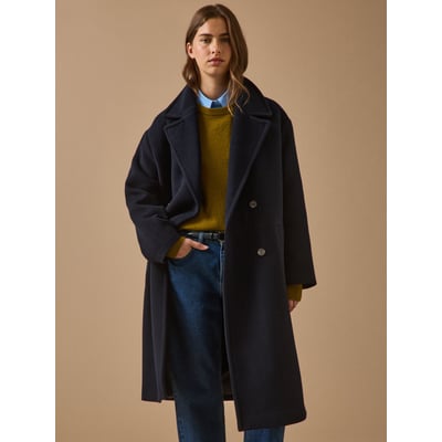 Manteau long lainage uni CYRILLUS