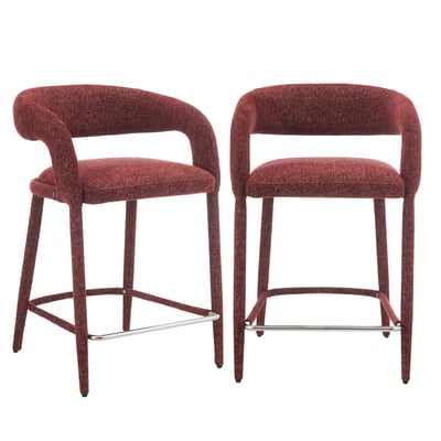 Tabouret de bar contemporain tissu (lot de 2) ALESSIA SWEEEK