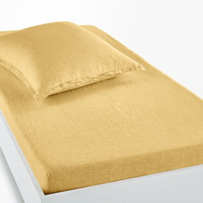 Hoeslaken in gewassen linnen, omslag 30 cm, Linot LA REDOUTE INTERIEURS