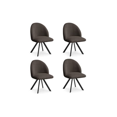 Lot de 4 chaises velours côtelé, LALIE BOBOCHIC
