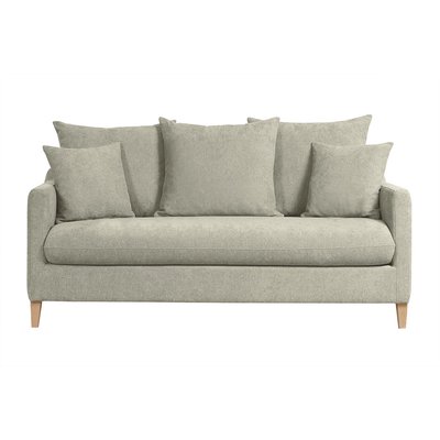Canapé convertible scandinave 3 places en tissu effet velours LOUISE MILIBOO