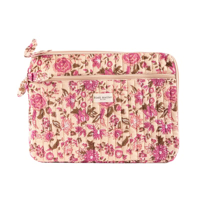 Pochette d'ordinateur en coton matelassé 15 pouces BINDI ATELIER