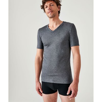 T-shirt Manches Courtes Double Face Col V DAMART