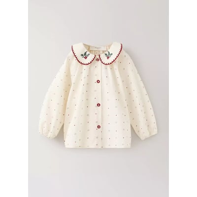 Blouse de pyjama en coton imprimé MANGO HOME