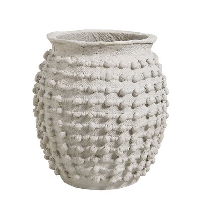 Cache-pot CLEIA ciment - Moyen modèle BLANC D’IVOIRE