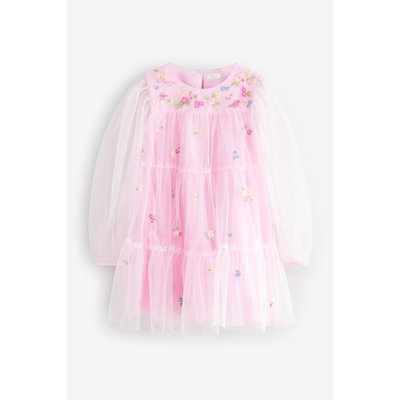 Robe de soirée en mesh à manches longues NEXT
