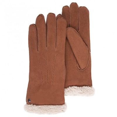 Gants en cuir de chèvre velours, doublés en imitation fourrure ISOTONER