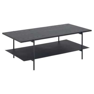 Table basse rectangulaire 2 niveaux en mélaminé et Métal TOILINUX