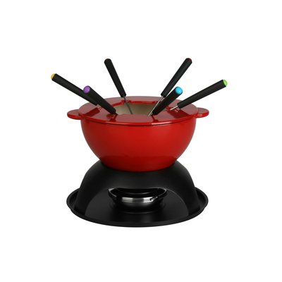 Service à fondue en fonte 10 pièces, GENTIANE MENASTYL