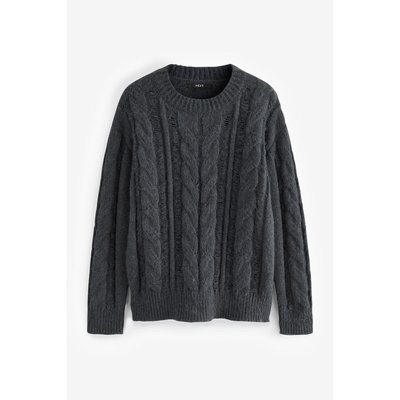 Pull en maille torsadée effet échelle NEXT